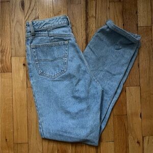 Turquoise blue something vintage jeans